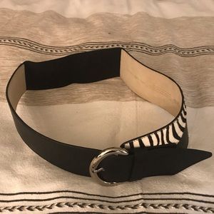 Black and Zebra Print Fashion Belt
